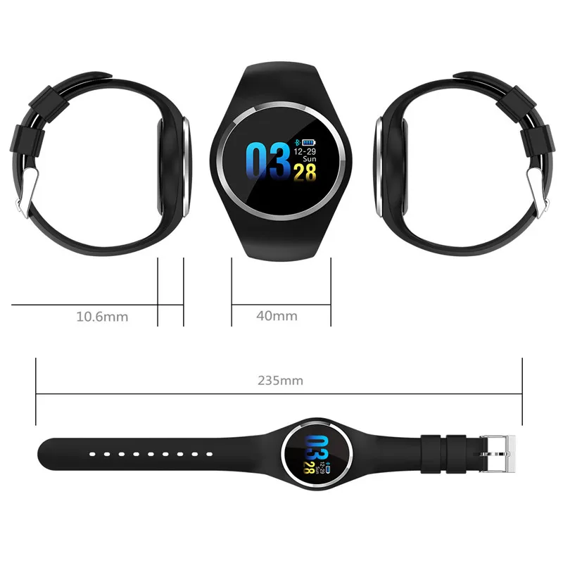 Q1 Bluetooth Смарт-часы для мужчин и женщин из нержавеющей стали водонепроницаемые
