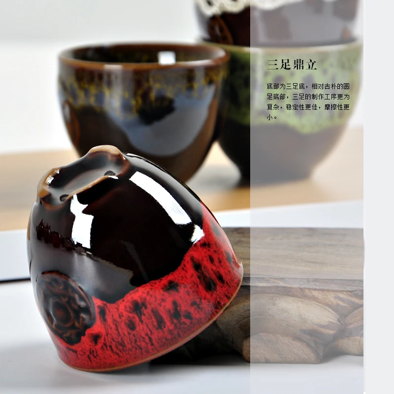 Tangyunjiangxin Kung Fu Jun Jiao Ceramic Tea Cup Small 45ml and 50ml Two Size Individual Masters Puɾr C | Дом и сад