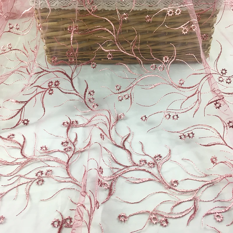 2Yards/lot Lastest Design 2018 Mesh Embroidery Lace Fabric High Quality Nigerian French African For Party Dress | Дом и сад
