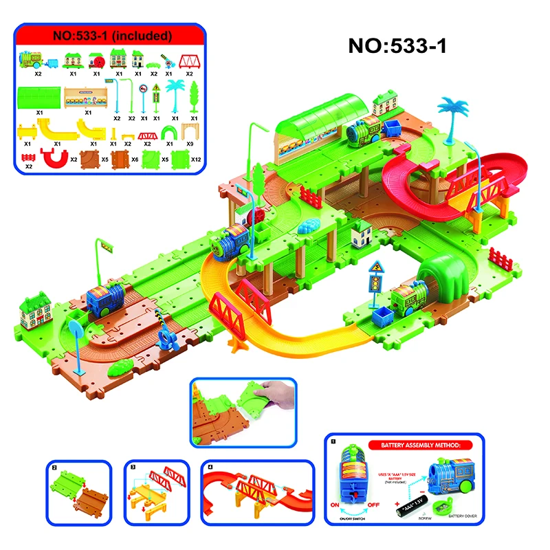 Magical DIY racing track set Big Size High Quality Cheap race accessories with light and music gift for children boy girls |