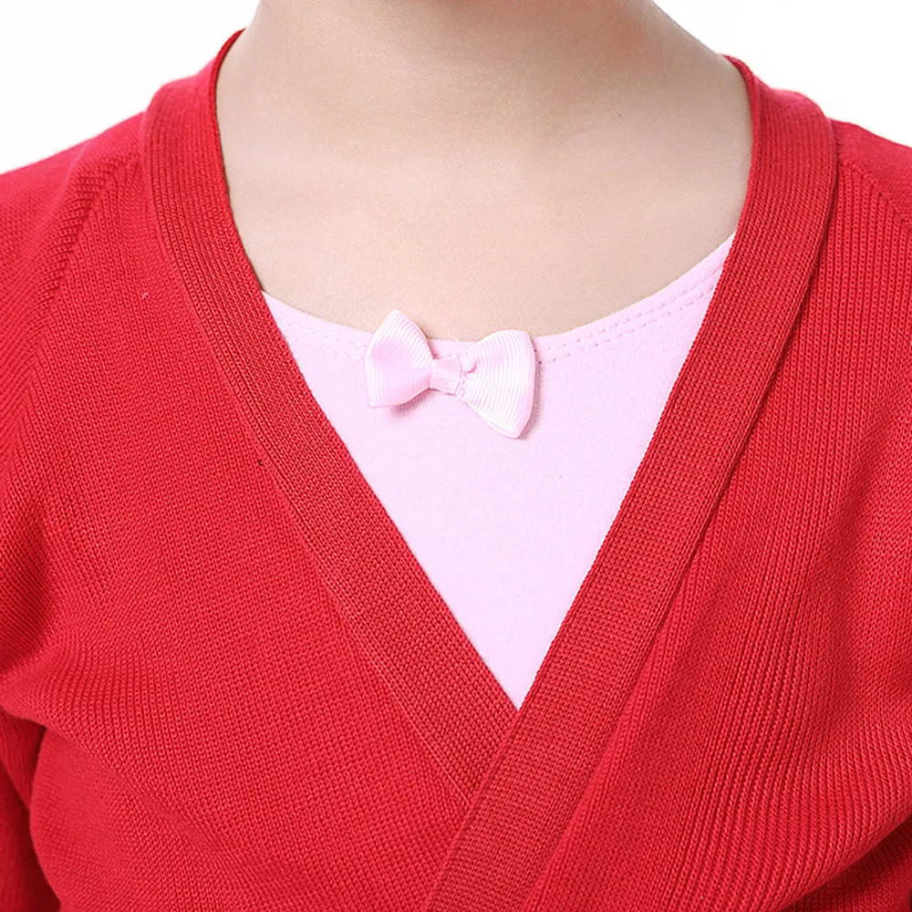2019 Autumn Girls dancewear Winter Long Sleeve Dance Clothes Ballet Training Warm Knitted Cardigan Crossover Wrap kids clothes | Детская