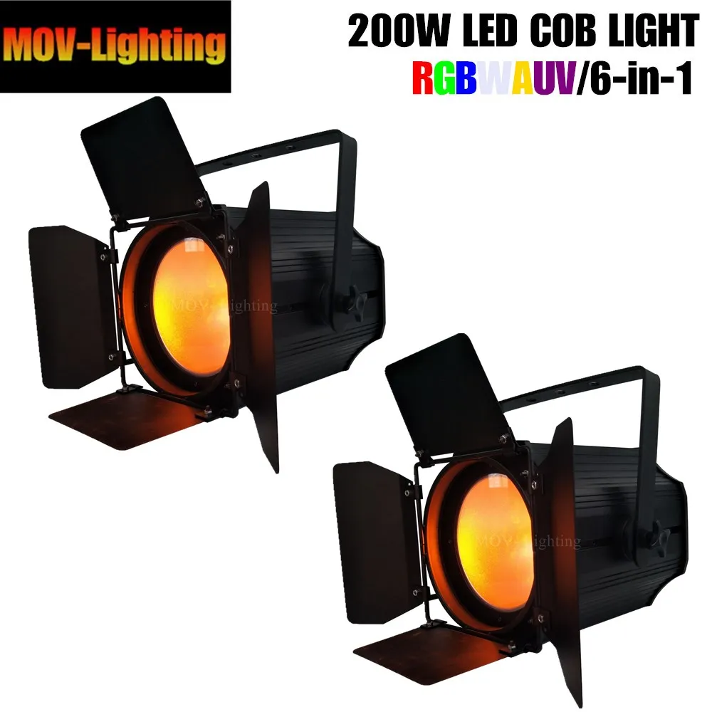 2 шт. COB 200w 3200k 5600k регулируемый RGBWAUV цветной светильник|Эффект освещения сцены| |