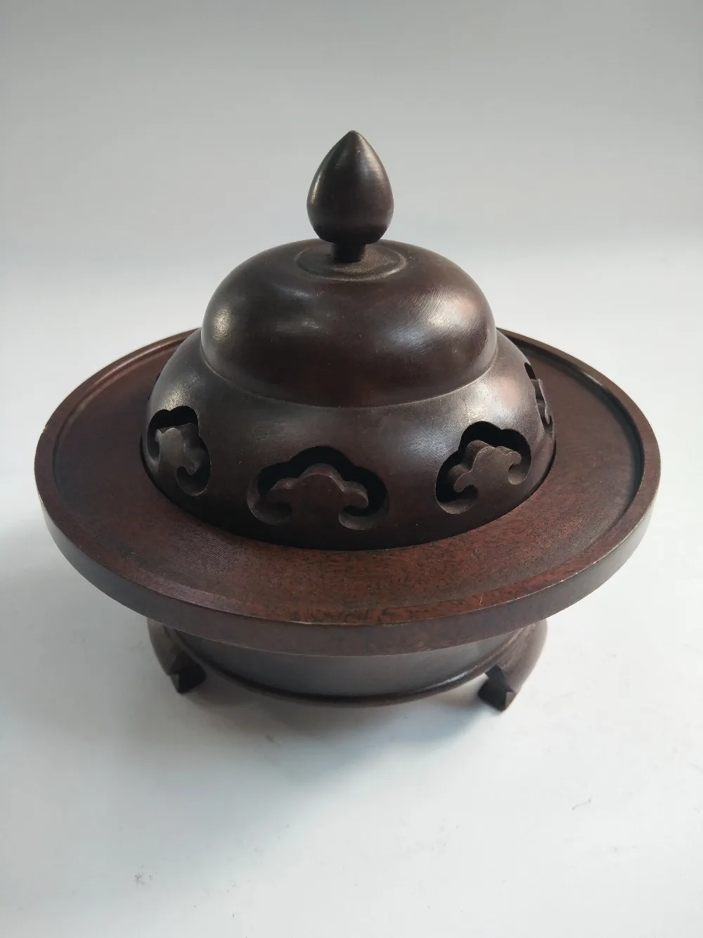 Chinese Temple Buddhism Old Bronze Copper incense burner Censer decoration handicraft | Дом и сад