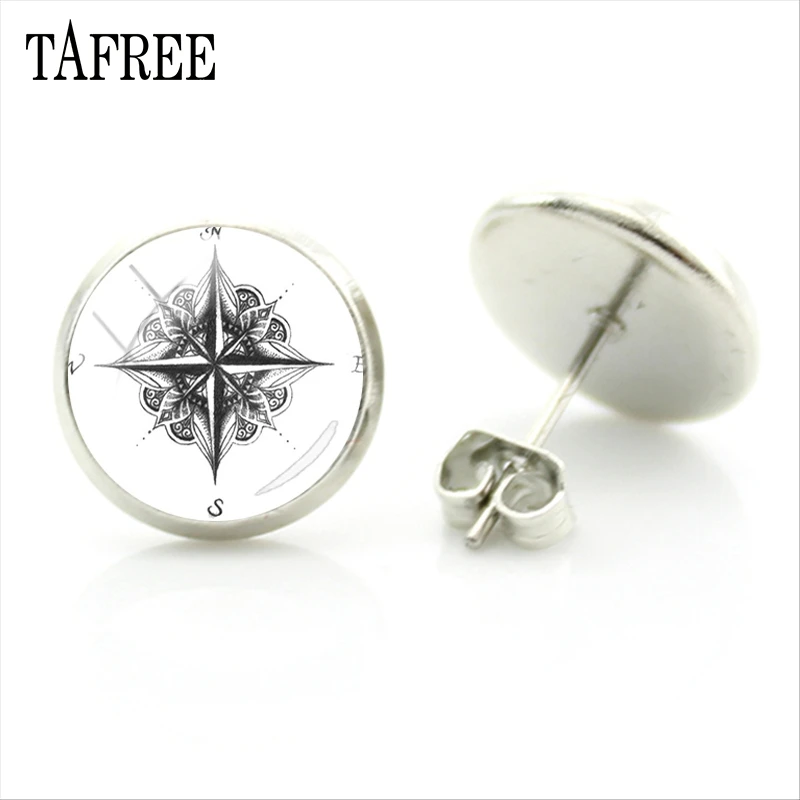 TAFREE новые модные коробки и иглы красивые серьги гвоздики дизайн кабошон купол