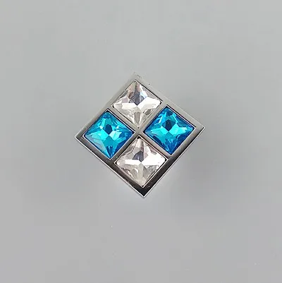 Light blue 0mm Супер блестящие хрустальные алмазные ручки мебель раздвижные двери выдвижной ящик шкаф кухонные шкафы шкаф комод ручки - Цвет: Light blue 0mm