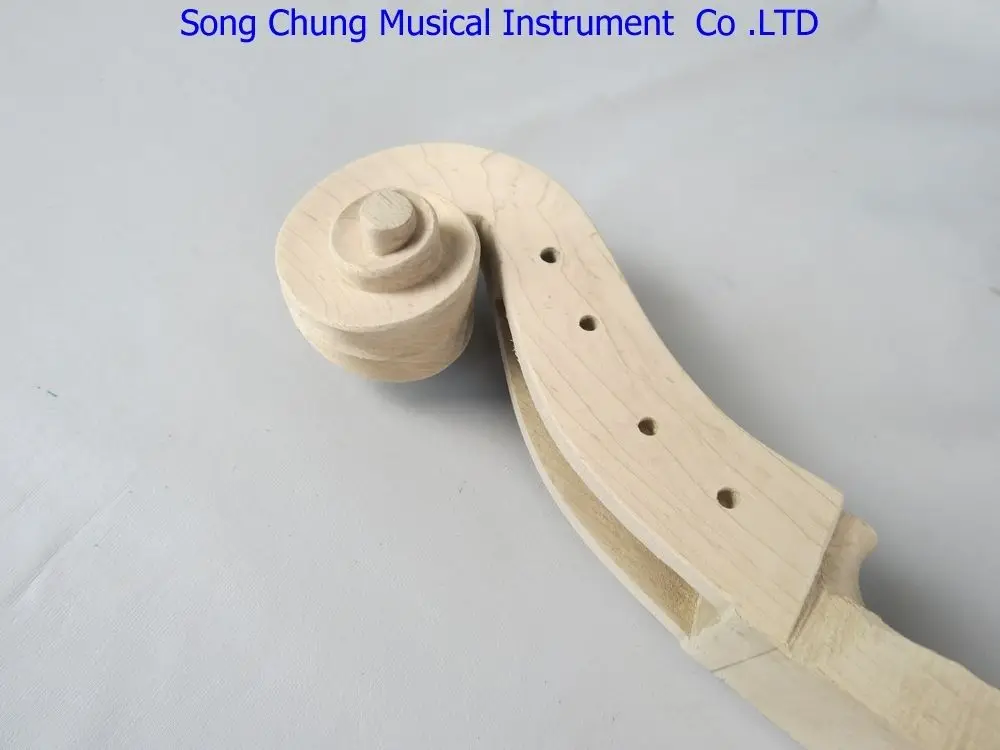 

hand carved maple white cello neck 1/4,,unfinished cello neck.