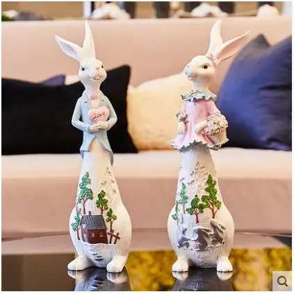 

garden resin carrot rabbit statue home decor crafts room decoration objects resin animal figurine rabbit Wedding gift decoration