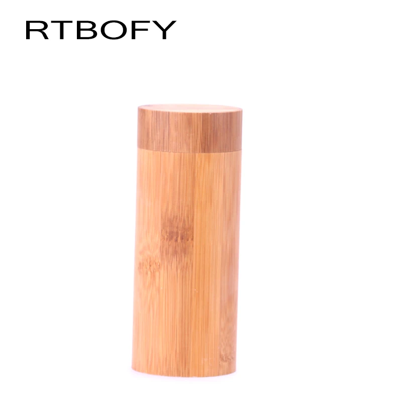 RTBOFY модный 100% ручной работы круглый бамбуковый футляр для солнцезащитных очков