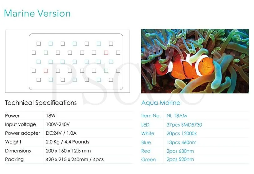 Эксклюзивные Высококачественные лампы для аквариума NEMO, светодиодный светильник, лампы с зажимом, выдвижная лампа, держатели для аквариума с морским коралловым рифом