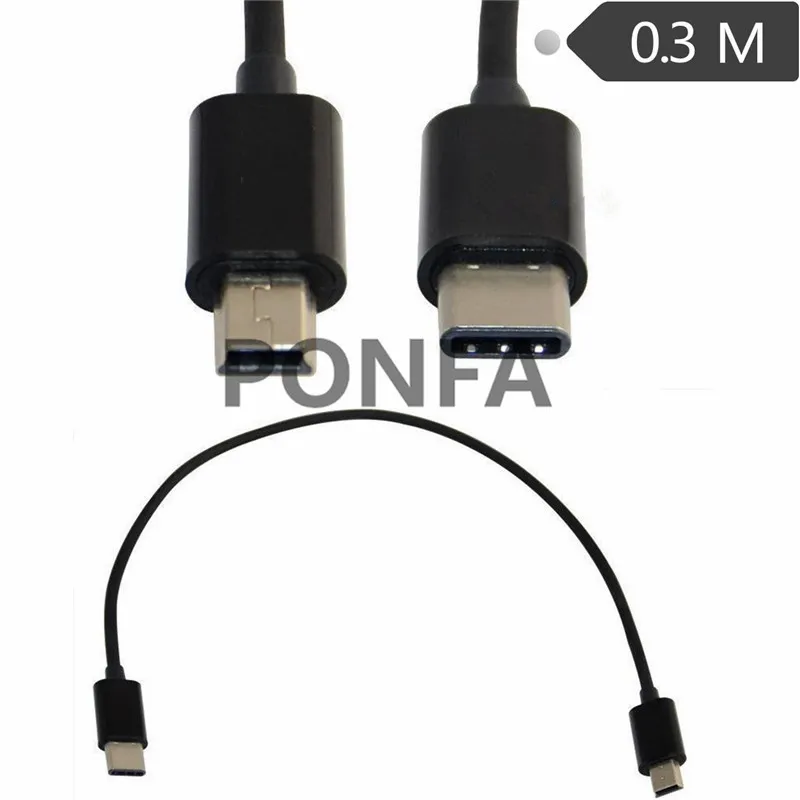 USB 3,1 Тип C мужчина к Mini USB 2,0 Мини или передачи данных со штекером для синхронизации Питание кабель Шнур 0,3 м