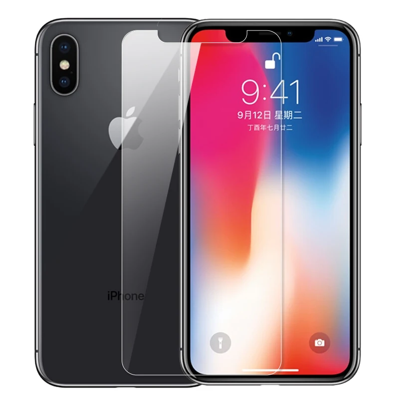 2 шт. закаленное стекло для iPhone X 5S 6 s 10 5 SE 7 8 Plus Противоударная пленка |
