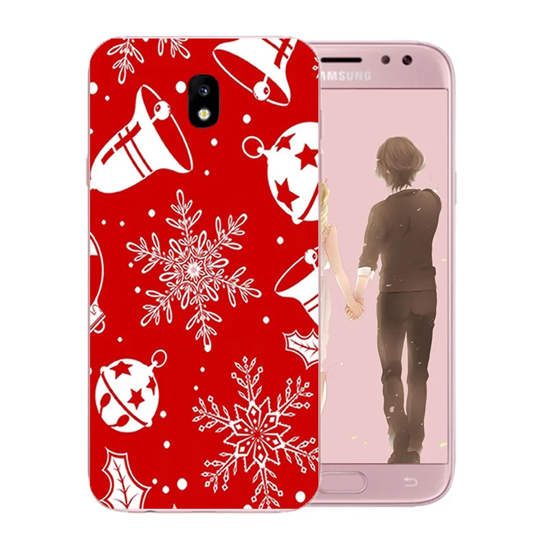 Для Galaxy J7 2017 чехол мягкий TPU веселый X'MAS шаблон Fundas для EU J730 730 J730F/DS J730FM/DS SM-J730FM