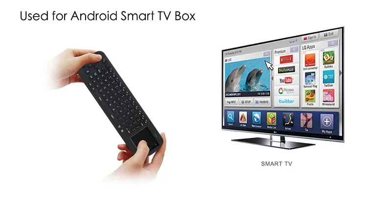Measy RC12 Air Fly mouse для tv Box Tablet PC тачпад игровая английская клавиатура 2,4 ГГц Беспроводная мышь с клавиатурой
