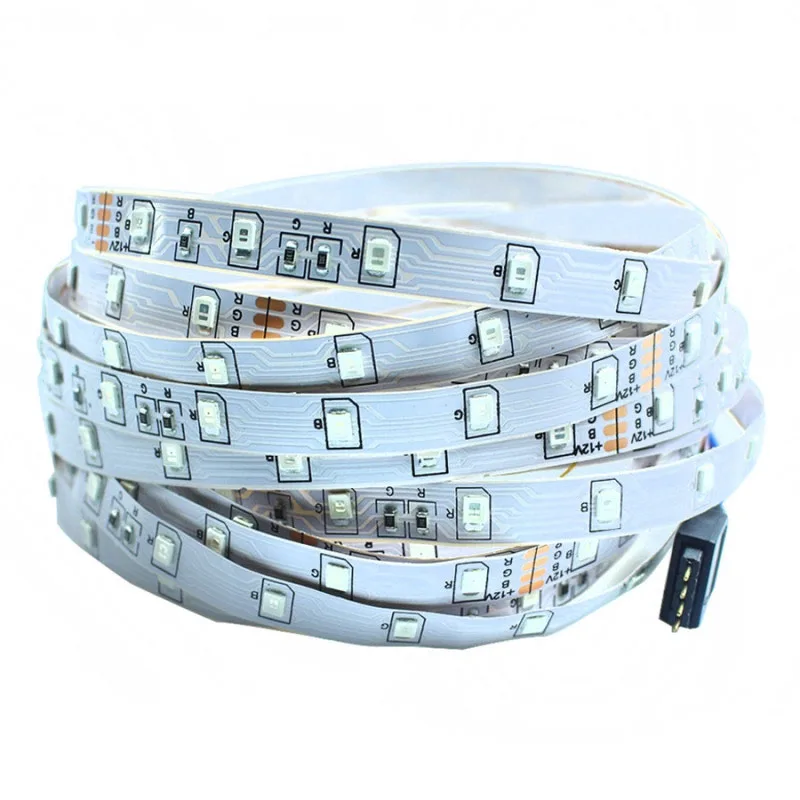 Цветная (RGB) 300 светодиодный полосы света RGB 5 м 60 Светодиодный s/m SMD2835 DC12V SMD3528 гибкая