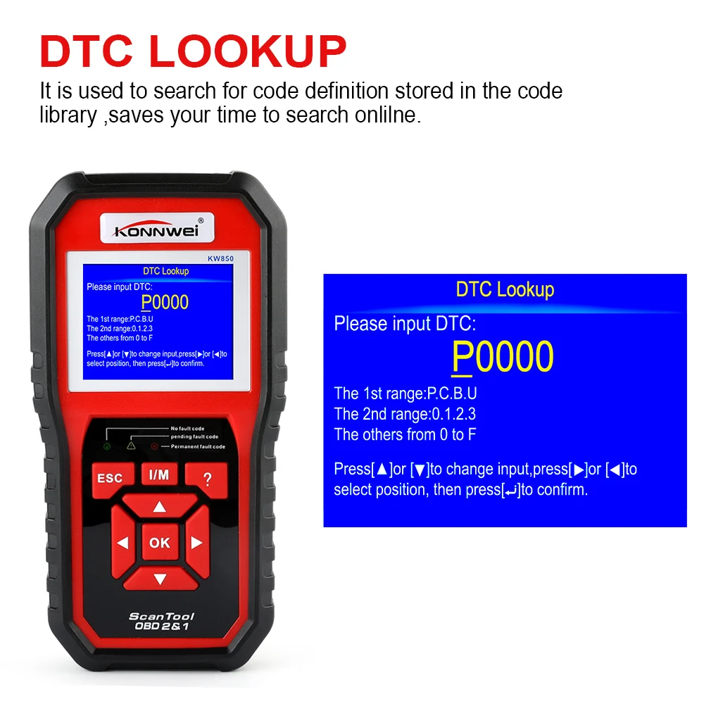 KONNWEI KW850 OBDII Автомобильный инструмент OBD2 вспышка Многоязычный интерфейс