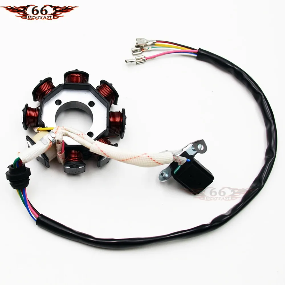 Полная электрика для 4-тактного квадроцикла ATV QUAD Buggy Gokart 150 200 250 300CC проводка CDI 8 катушек статор задний фонарь Zongshen Lifan on.