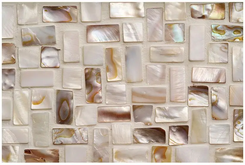 Домашний декор водонепроницаемые настенные фрески красочная раковина мозаика