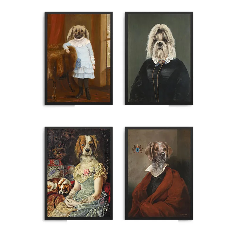 Clever Dog винтажный настенный плакат искусство ретро холст картина животные гостиная украшение Куадрос декор для детской спальни