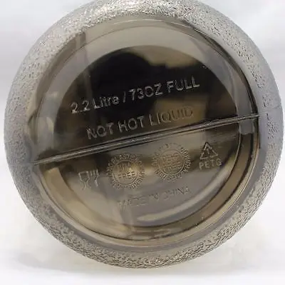 Портативный 2 2л BPA Бесплатная пластиковая большая емкость Спортивная бутылка для