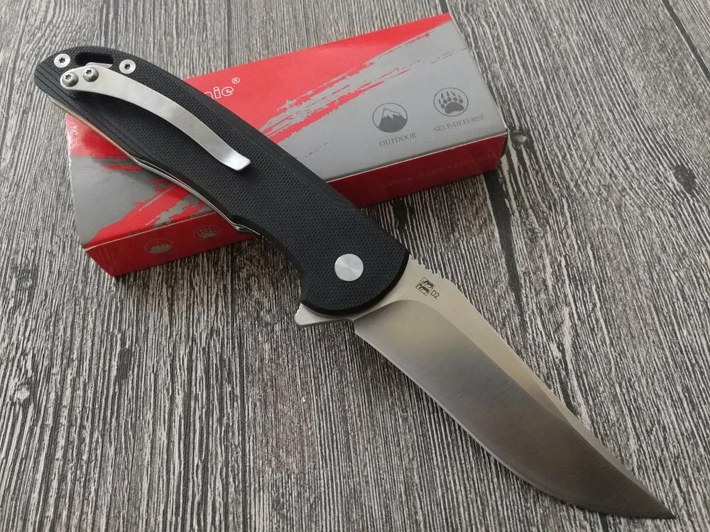 Складной нож JohnnyJamie Persici 1010A D2 стальное лезвие G10 Ручка Военный нож s Выживания Кемпинг Охота подставка для ножа s
