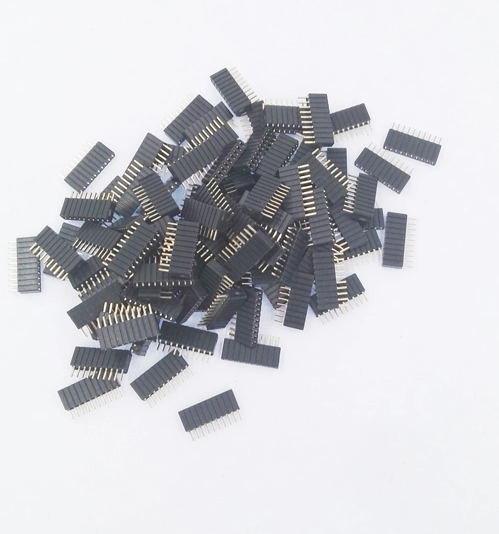 Позолоченный латунный наконечник прямой однорядный 1 27 мм 10 шт.|header 1.27mm|header femalerow