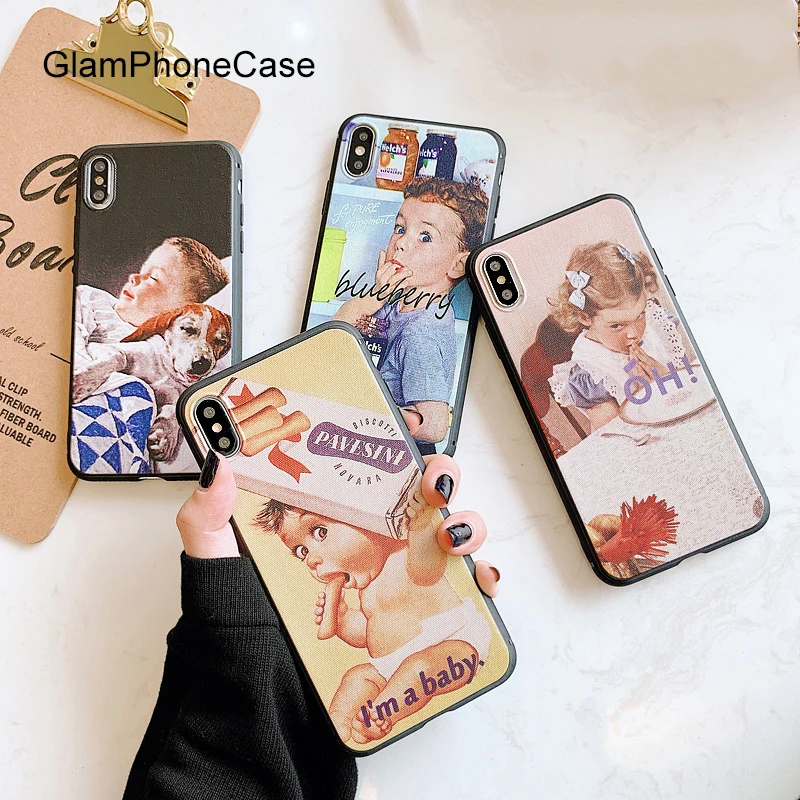 GlamPhone чехол Милый Мультфильм иллюстрация чехол для телефона для iPhone X XS Max XR Мягкий силиконовый чехол для iPhone 7 8 6 6s Plus чехол