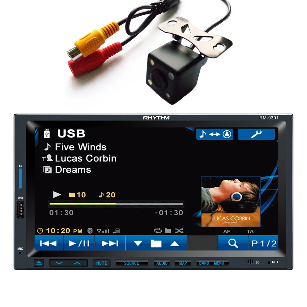 Бесплатная задняя камера автомобиля 2DIN 7 &quotстерео Mp3 MP4 плеер 12V Автомобильное