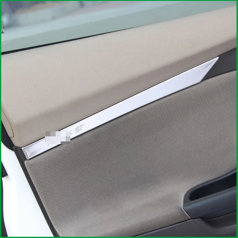 Для Ford Focus MK3 2012 2013 планка для межкомнатных дверей, планка для ручки, Формовочная крышка, накладка, наклейка, аксессуары для автомобиля