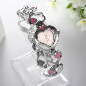 Женские часы-браслет Nobler, модные кварцевые часы с красным сердечком, Высококачественные наручные часы