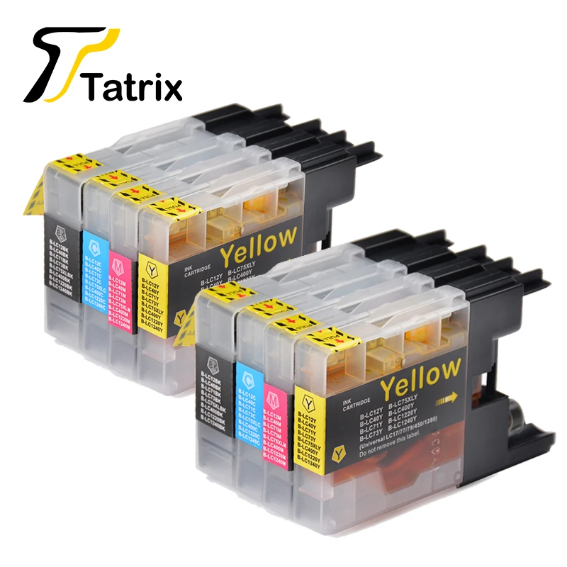 Картриджи Tatrix 8 шт. для Brother LC12 LC40 LC71 LC73 LC75 LC400 LC1220 LC1240 картриджи J6710CDW J6710CDW|ink cartridge|ink