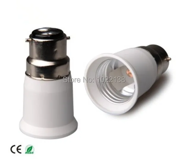 

20pcs B22 to E27 LED Lamp Holder Socket Adapter B22-E27 bulb base Converter extender good quality Free Shipping With Tracking No