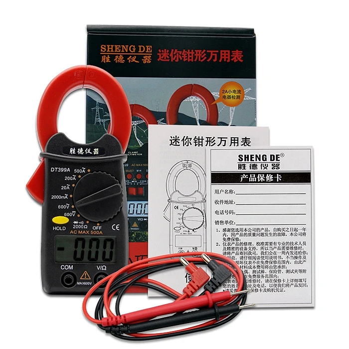 Мини Амперметр SENIT DT399A цифровой мультиметр зажим переменного тока Зуммер