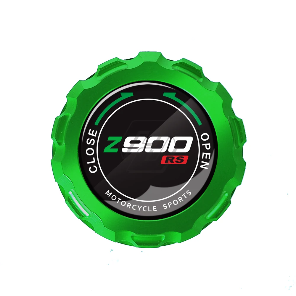 Зеленый Aluminum Motorcycle Rear Brake Fluid Reservoir Cap Case for Kawasaki Z900RS From - Цвет: Зеленый