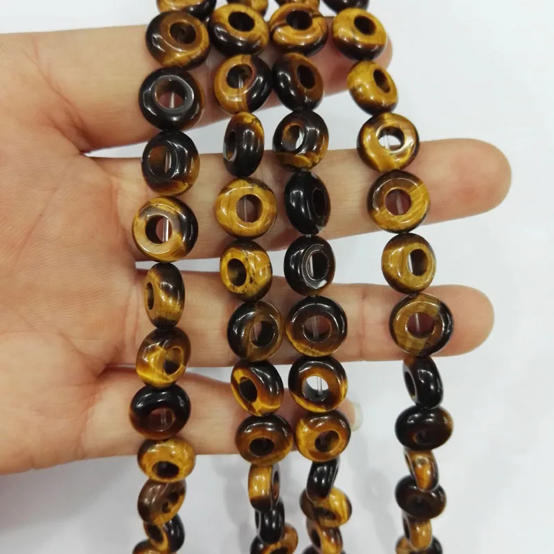 Оптовая продажа 36 шт. натуральный камень тигровый глаз бисер круглой формы с