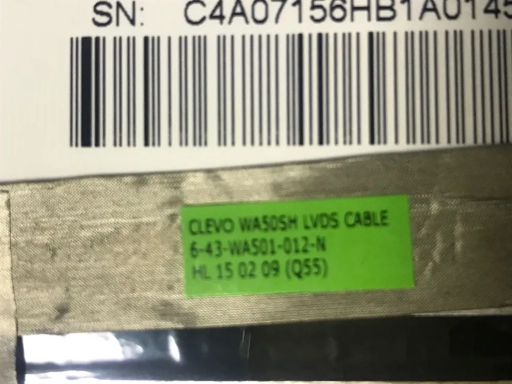 Бесплатная доставка новый оригинальный кабель CLEVO WA50SH 6 43 WA501 012 N LVDS 40P|clevo lvds cable|cable