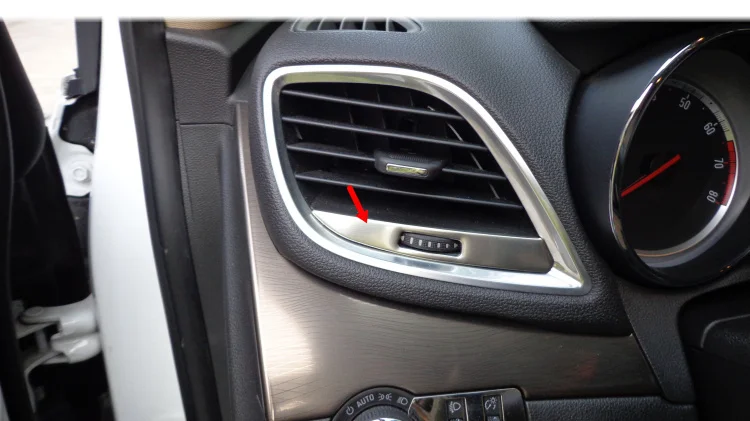Car air conditioning outlet decoration cover for buick encore OPEL VAUXHALL MOKKA abs chrome 2pcs per set |