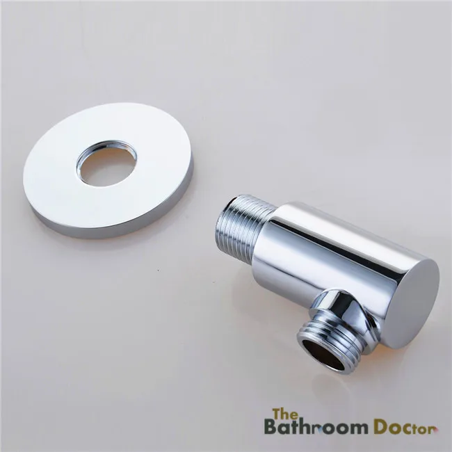 

Soild Brass Bathroom Wall Connector Bracket Wall Elbow Outlet G1/2-inchPipe Fittings, 04-013