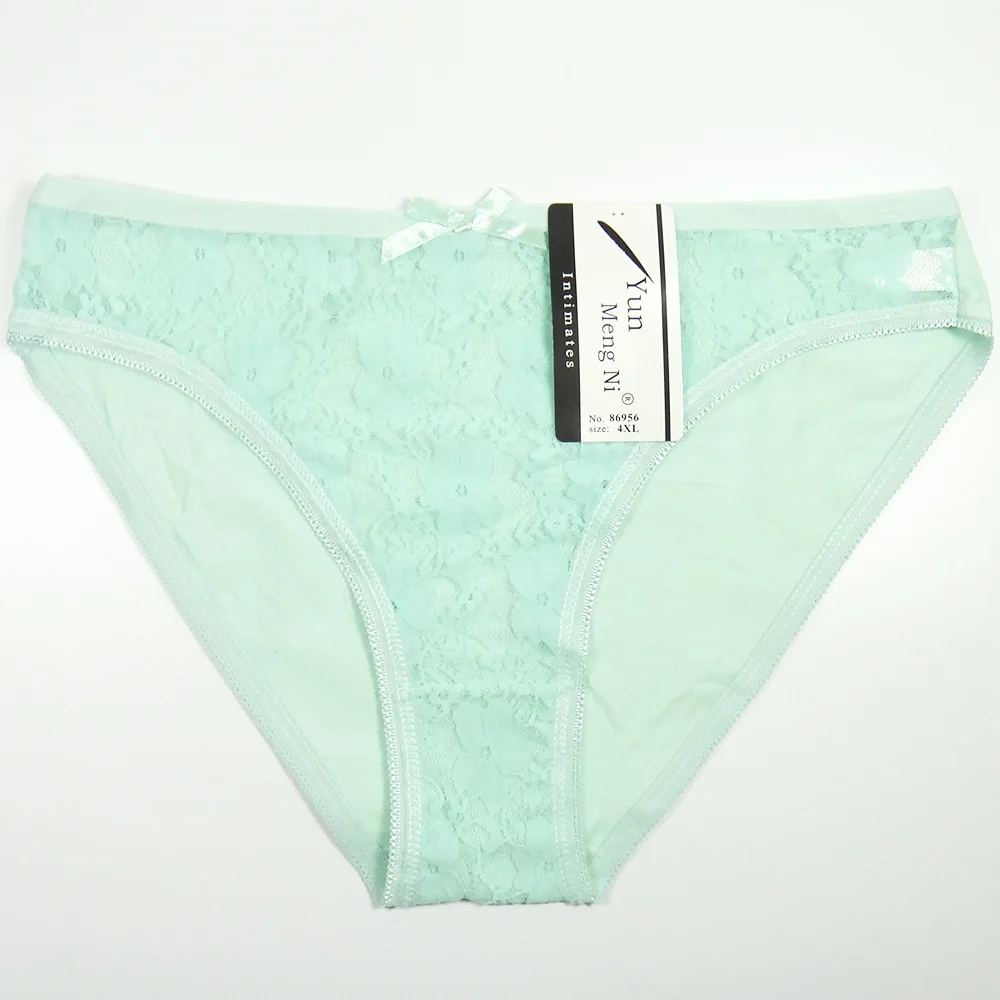 6 pcs/lot Summer Ladies Sexy hollow lace Underwear cotton women's transparent Briefs female Breathable Panties |