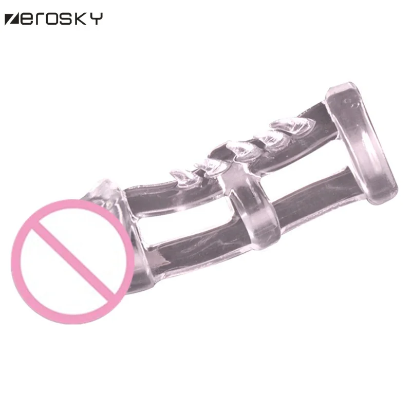 Male Penis Sleeve Cock Ring Time Delay Keel Rings Climax Massage Stimulation for Men Erotic Sex Toys Zerosky | Красота и здоровье