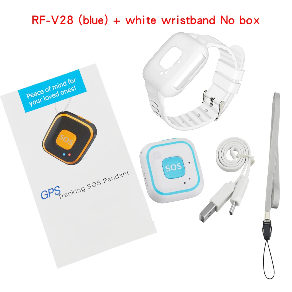 Мини умный RF-V28 Детский gps трекер двухстороннее аудио связь говорящие часы SOS гео-забор воспроизведение истории маршрута сигнализация падения - Цвет: No box wristband4