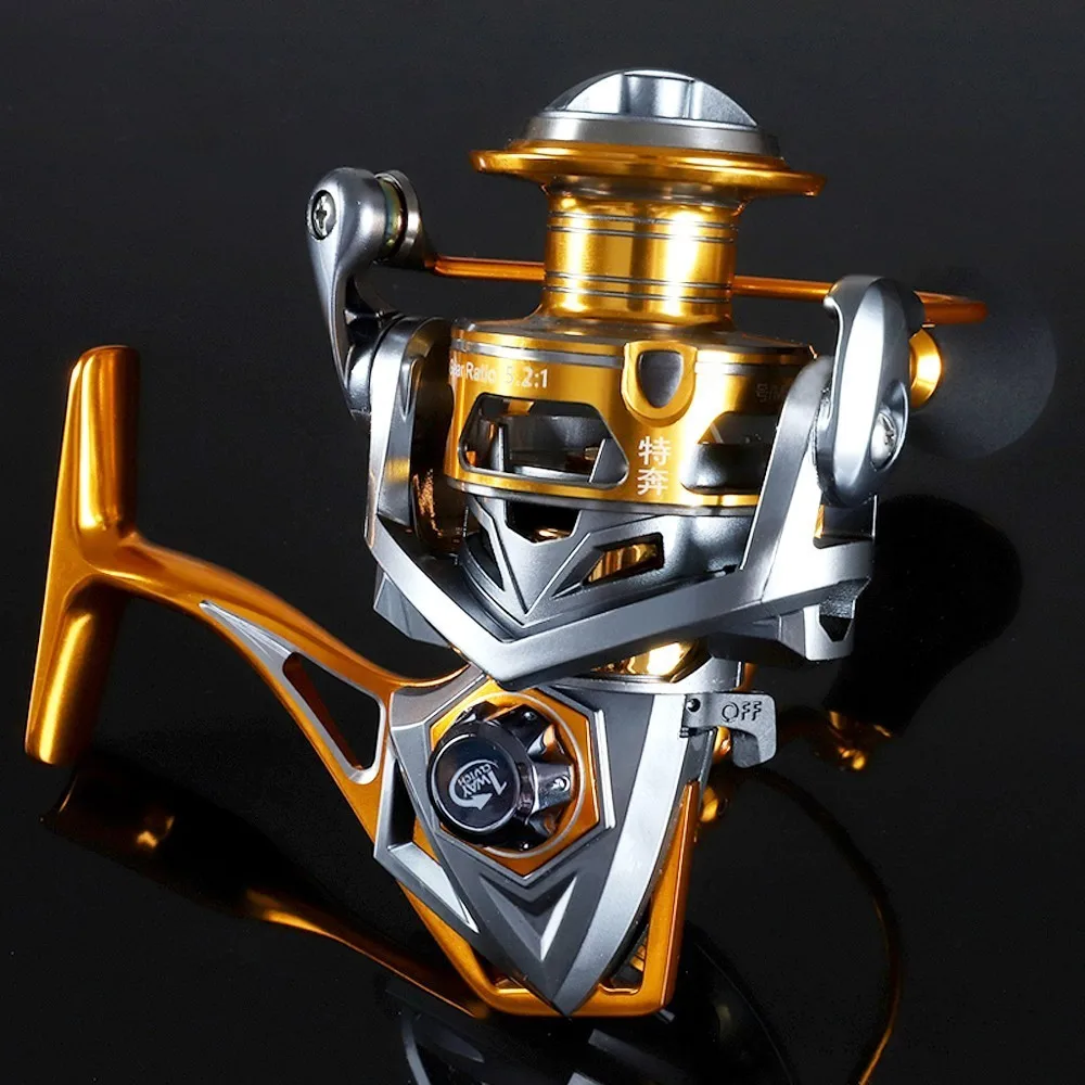 Цельнометаллическая Рыболовная катушка TEBEN для спиннинга с соотношением 5 2: 1 9 + 1BB