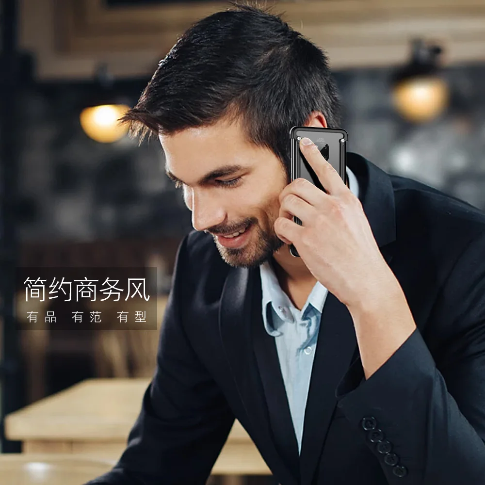 OATSBASF подушка безопасности металлический бампер чехол для huawei mate 20 X Чехол индивидуальный металлический чехол для huawei mate 20X360 градусов чехол