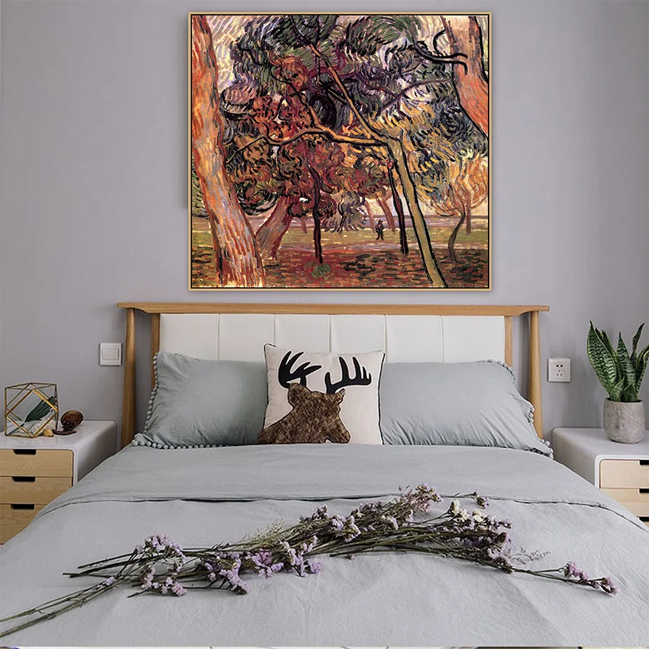 

Study of Pine Trees Pictures Vintage Canvas Painting Poster and Print Wall Art Pictures for Living Room Home Decor