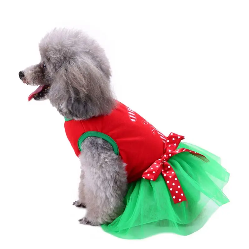 Pet Dog Clothes Christmas Costume Cute Cartoon For Small Cloth Dress Xmas Apparel Kitty Roupa Cachorro|Платья для собак| |