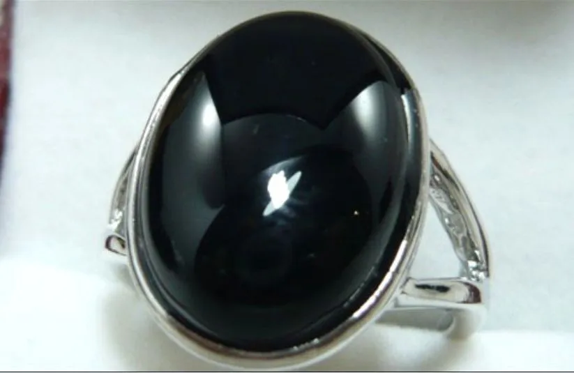 Кольцо из черного агата бесплатная доставка # 8|rings free shipping|18kgp ringring ring |