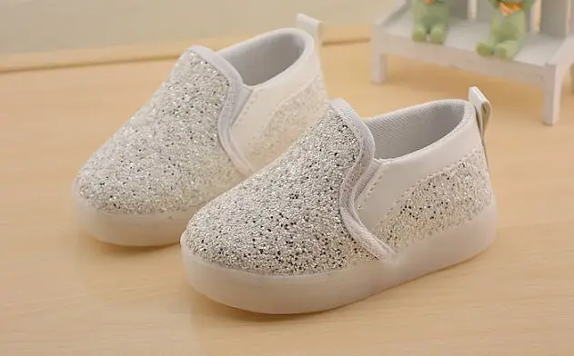 New Boys Girls Led Light Up PU Leather Children Shoes Luminous Glowing Flats Sneaker Sports Casual Running Kids Shoe Size 21-30 | Детская