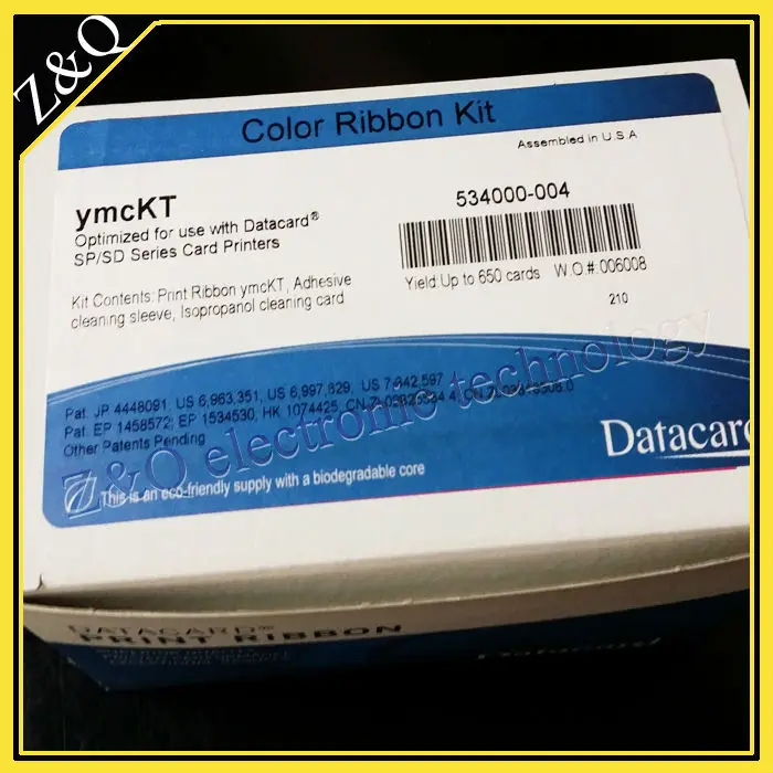 Datacard 534000 004 половинчатая цветная лента и набор для очистки 650 принтов