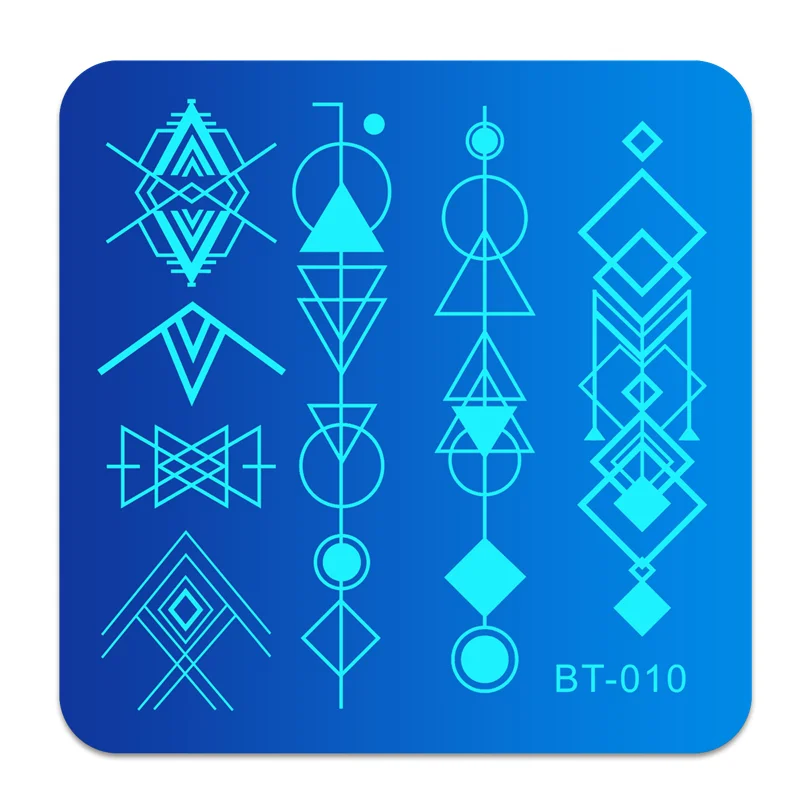 Biutee 6*6 см наклейки для ногтей Фламинго шаблон для ногтей Мандала клен отпечаток листика дизайн ногтей шаблон для украшения ногтей