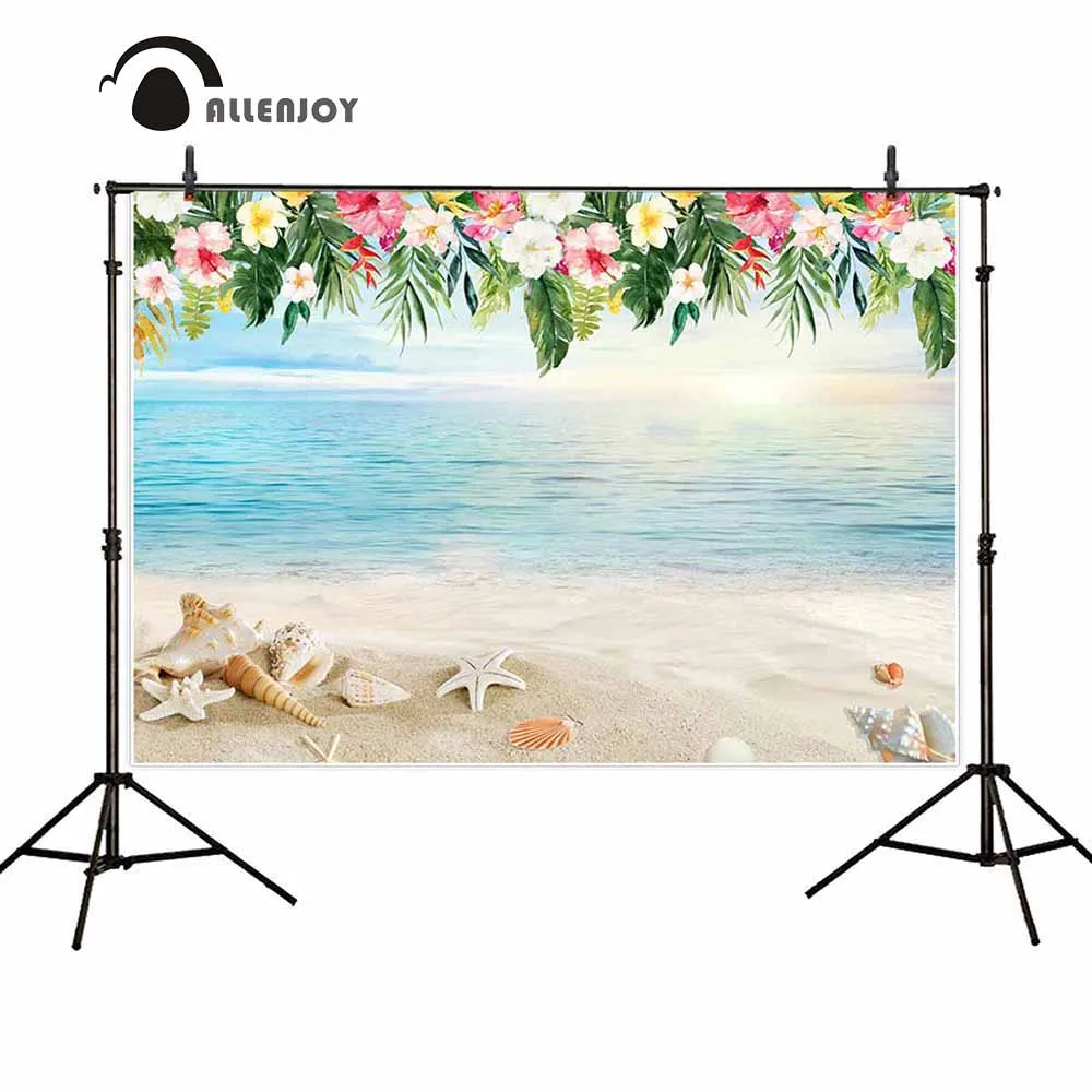 Фон для фотосъемки Allenjoy тропический пляж цветок Фотофон фотостудии реквизит
