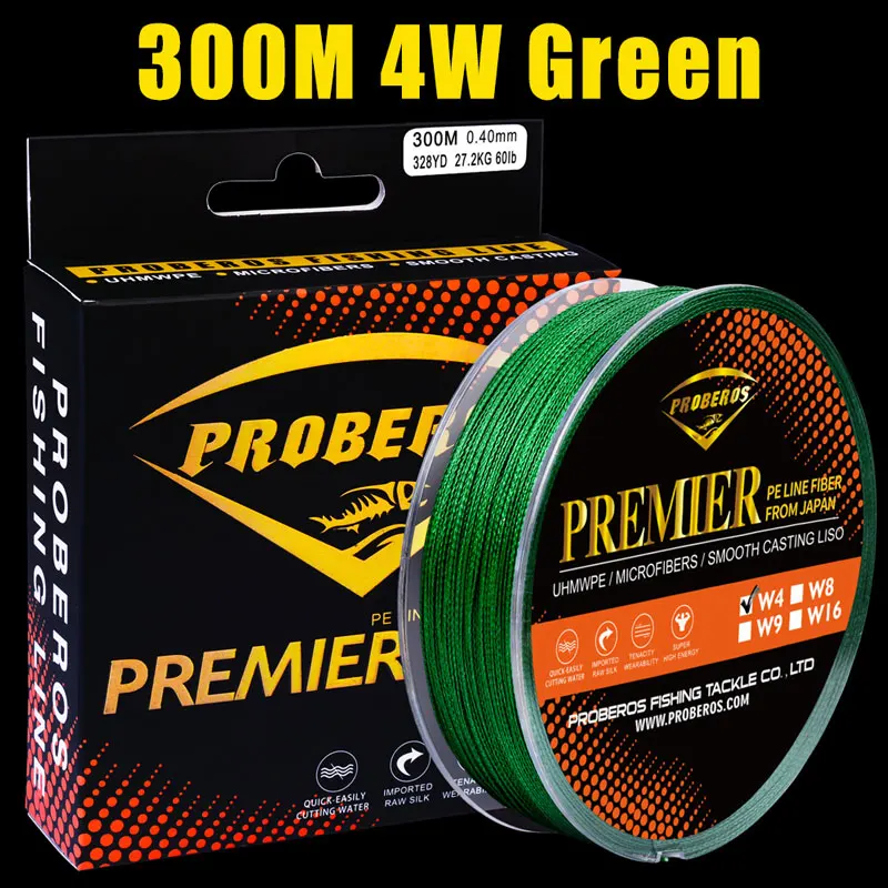 4 стоит 300 м и 500 PE плетеный LineGreen/серый/желтый/синий лески 6LB 25LB 30LB 35LB 40LB 50LB 60LB 70LB 80LB